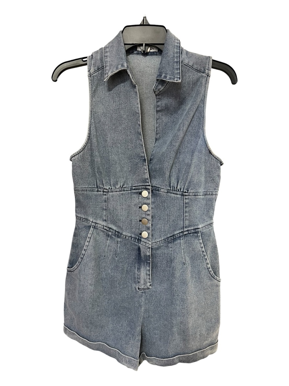 EUC The Vintage Shop Denim Utility Romper | Size S